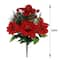 22" Red Poinsettia, Pine & Berry Deluxe Bush by Ashland®